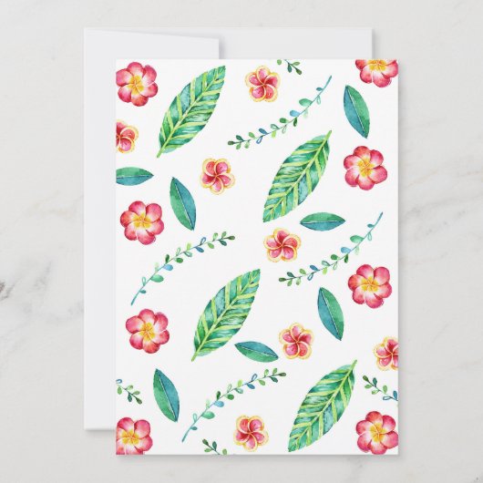 Floral Anchor - Beach Nautical Afstuderen Kaart (Achterkant)