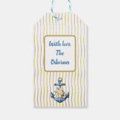 Floral Anchor Gift Label Cadeaulabel (Achterkant)