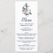 Floral Anchor | Kaart menu Menu zomeravondeten (Voorkant)