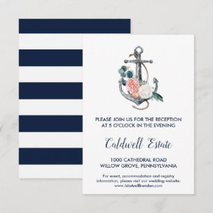 Floral Anchor Kaart voor het ontvangen van zomer