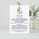 Floral Anchor | Kaart zomerweddenschap (Staand voorkant)