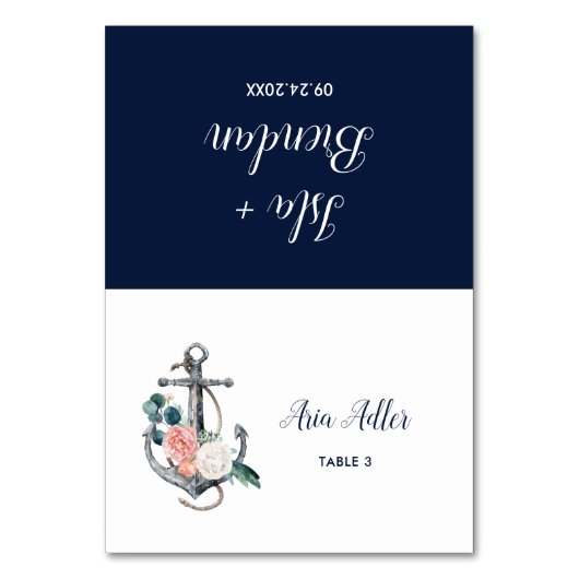 Floral Anchor | Kaarten voor het uitzenden van zom (Voorkant)