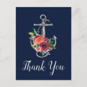 Floral Anchor | Najaar najaar van de marine Briefkaart (Voorkant)