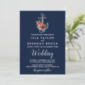 Floral Anchor | Najaar najaar van de marine Kaart (Staand voorkant)