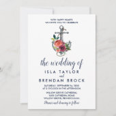 Floral Anchor | Najaar van de bruiloft van Kaart (Voorkant)