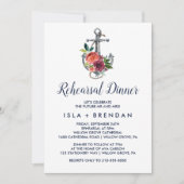 Floral Anchor | Najaarsrepetitie voor het avondete Kaart (Voorkant)