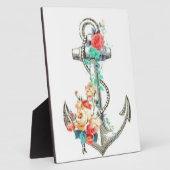 Floral anchor nautical fotoplaat (Zijkant)