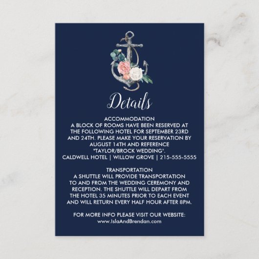 Floral Anchor | Nazeemomer — Kaart invoegen (Voorkant)