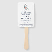 Floral Anchor | Programma voor de zomerweddenschap Handwaaier (Voorkant)