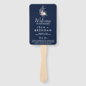 Floral Anchor | Programma voor de zomerweddenschap Handwaaier (Voorkant)