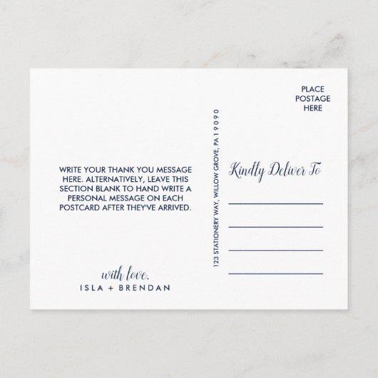 Floral Anchor | Summer Bedankt Briefkaart (Achterkant)