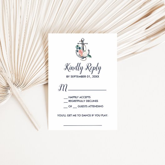 Floral Anchor | Summer Song Request RSVP Card