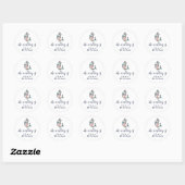 Floral Anchor Summer The Wedding of Envelope Seals Ronde Sticker (Vel)