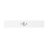 Floral Anchor Summer Wedding Belly Band Uitnodigingen Wikkel (Vlak)