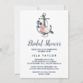 Floral Anchor | Vrijgezellenfeest van de zomer Kaart (Voorkant)