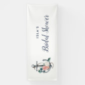 Floral Anchor | Vrijgezellenfeest van de zomer Spandoek (Verticaal)