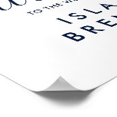 Floral Anchor | WelkomstPoster zomerweddenschap Poster (Hoek)