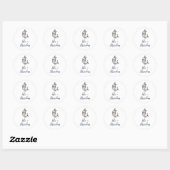 Floral Anchor | Zitplaatsen voor zomerweddenschapp Ronde Sticker (Vel)
