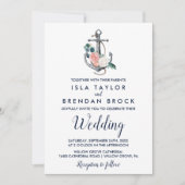 Floral Anchor | Zomerbruiloft Kaart (Voorkant)