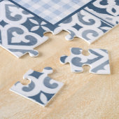 Floral and Blue Butterfly Tea Party Puzzle Legpuzzel (Zijkant)