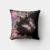 Floral and Butterfly Paisley Kussen (Voorkant)