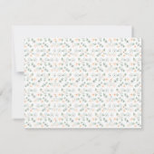 Floral and Green Monogram Note Card Notitiekaartje (Achterkant)