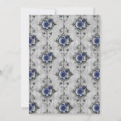 Floral and Lace Gothic Wedding Rehearsal Dinner Kaart (Achterkant)