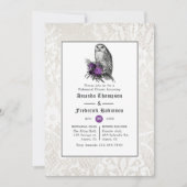 Floral and Lace Gothic Wedding Rehearsal Dinner Kaart (Voorkant)