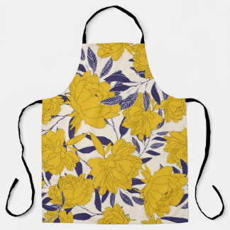 floral and leaf naadloos patroon schort