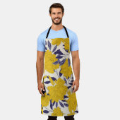 floral and leaf naadloos patroon schort (Gedragen)