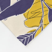 floral and leaf seamless pattern fleece deken (Hoek)