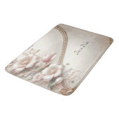 Floral and Pearl Embellishments Bath Mat (Gekanteld)
