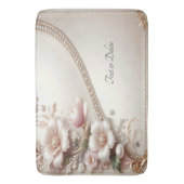 Floral and Pearl Embellishments Bath Mat (Voorkant Verticaal)