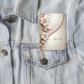 Floral and Pearl Embellishments Button (Insitu)
