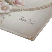 Floral and Pearl Embellishments Cutting Board Snijplank (Hoek)
