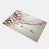 Floral and Pearl Embellishments Doormat Deurmat (Schuin)