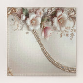Floral and Pearl Embellishments Jigsaw Puzzle Legpuzzel (Horizontaal)