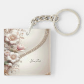 Floral and Pearl Embellishments Keychain (Achterkant)