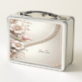 Floral and Pearl Embellishments Lunch box (Achterkant)