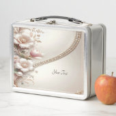 Floral and Pearl Embellishments Lunch box (In situ)