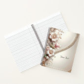 Floral and Pearl Embellishments Notebook Notitieboek (Binnen)