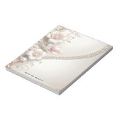 Floral and Pearl Embellishments Notepad Notitieblok (Linkerzijde)