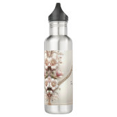 Floral and Pearl Embellishments Water Bottle Waterfles (Links)