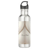 Floral and Pearl Embellishments Water Bottle Waterfles (Voorkant)