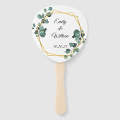Floral and Photo Wedding Hand Fan Handwaaier (Voorkant)