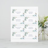 Floral Anemone Elegant Wedding Name Place card (Staand voorkant)