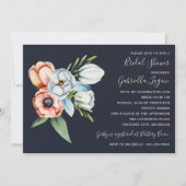 Floral Anemone Greenery Vrijgezellenfeest Kaart (Voorkant)