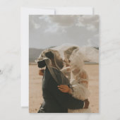 Floral Anemone Greenery Wreath Elopement Aankondiging (Achterkant)