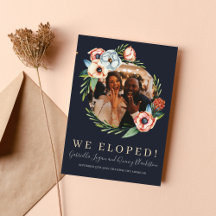 Floral Anemone Greenery Wreath Elopement