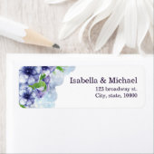 Floral Anemone Paars Weddenschap Etiket (Insitu)